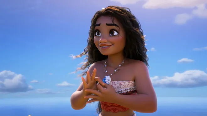 Lilo Pelekai signing and performing in American Sign Language (ASL) the song "He Mele No Lilo" from the opening hula sequence of Lilo & Stitch. She is signing "together." 