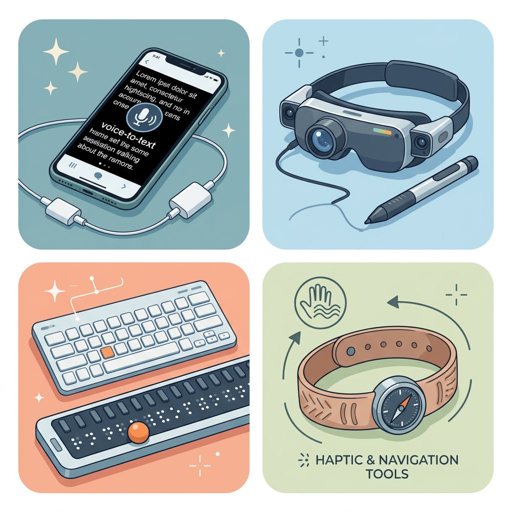 technology and knowledge (ANTK) for workers with visual impairments illustration