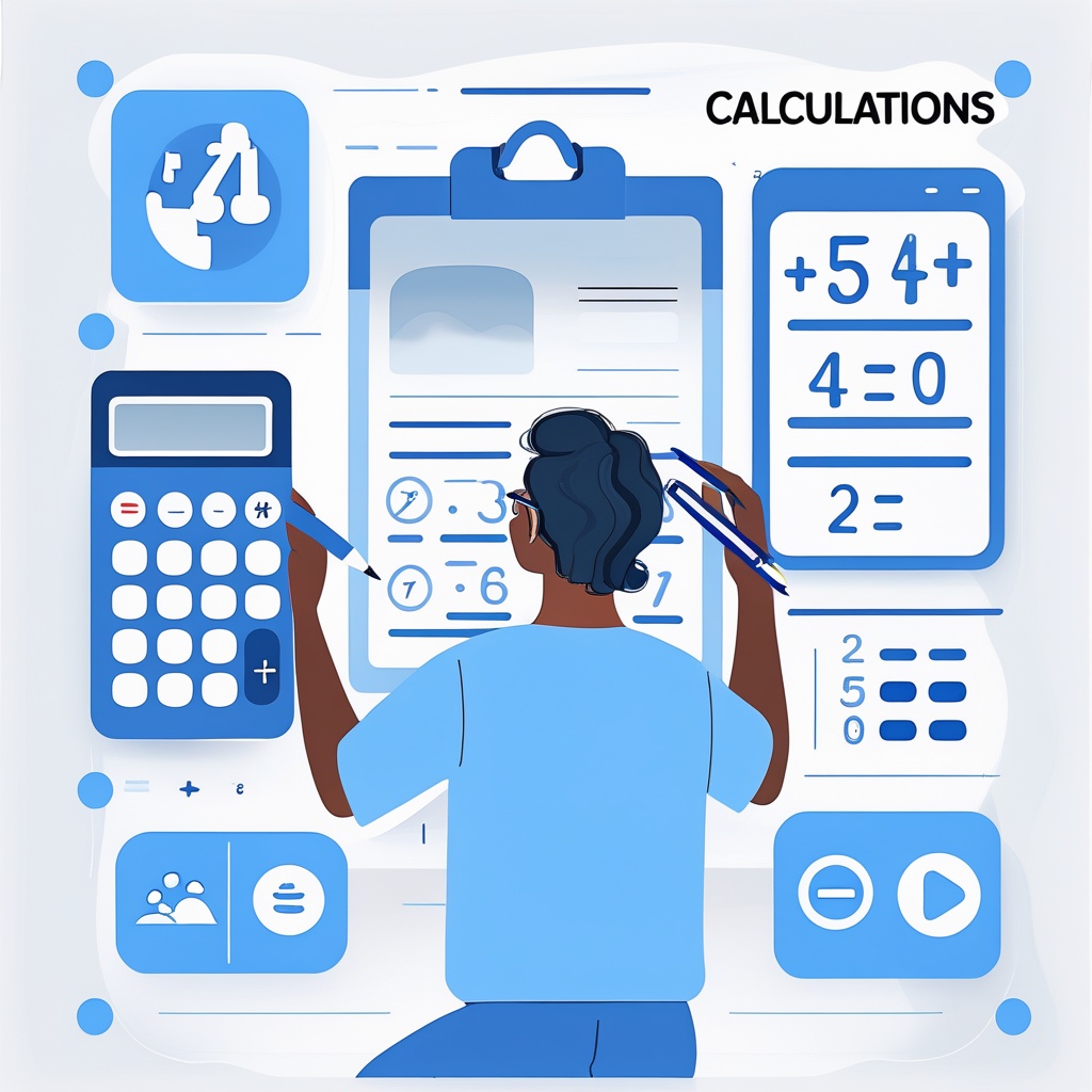 Illustration of a person making calculations
