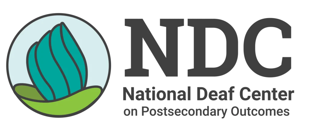 The National Deaf Center on Postsecondary Outcomes (NDC) logo